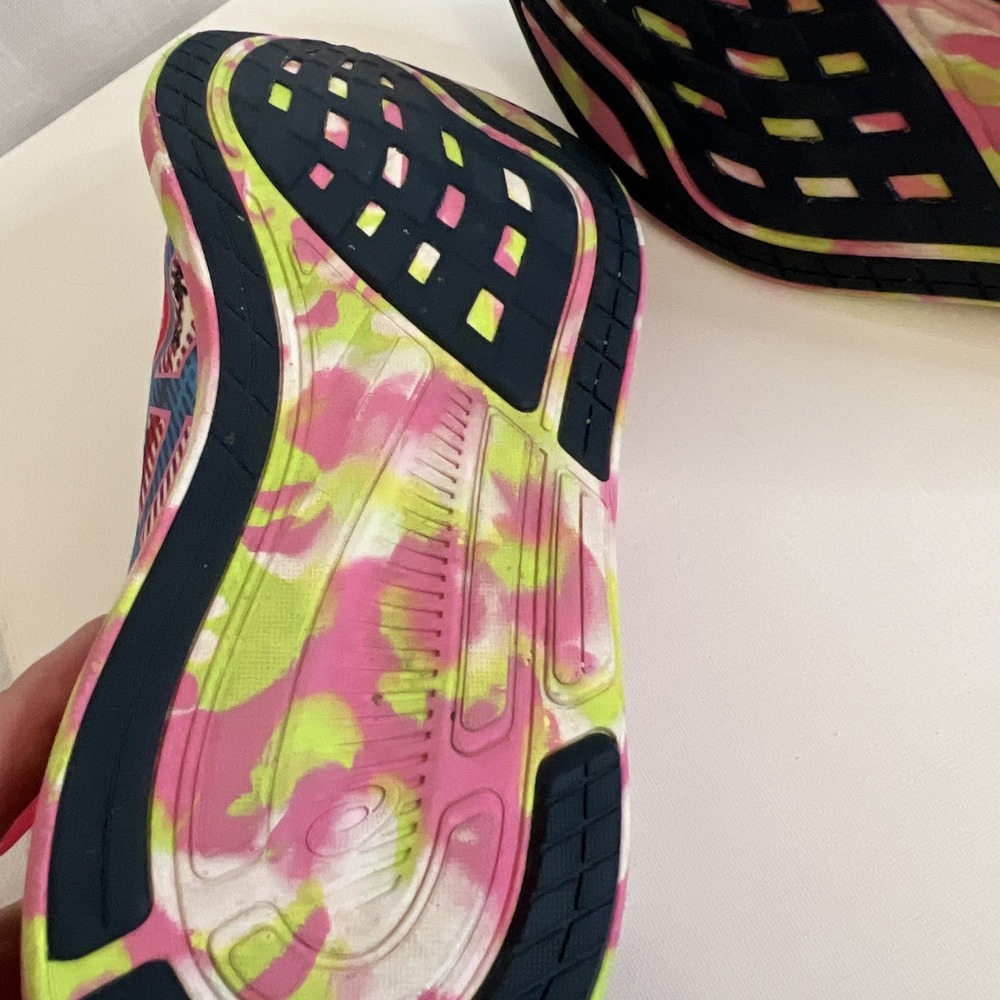ASICS Noosa Tri 13 Women's Running Shoe Size 10 Bright Colorful Pink Blue Green - Picture 10 of 11